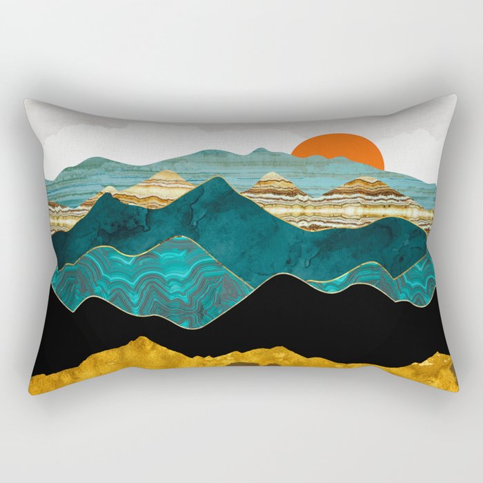 Turquoise Vista Rectangular Pillow