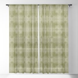 Mini Hatch Olive Sheer Curtain