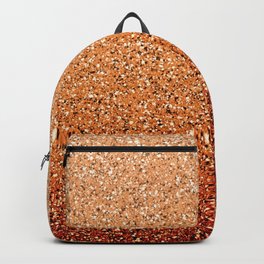 Burnt Orange Ombre Glitter Backpack