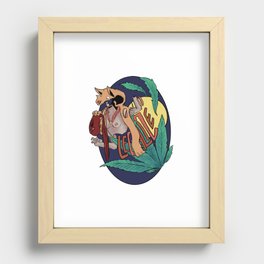 The Cat's Out of the Bag Recessed Framed Print