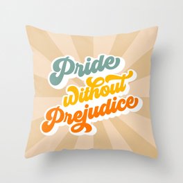 Pride without Prejudice - Retro style Throw Pillow