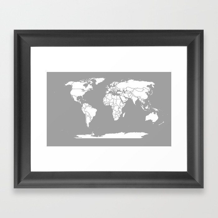 A Political Map of the World Framed Art Print