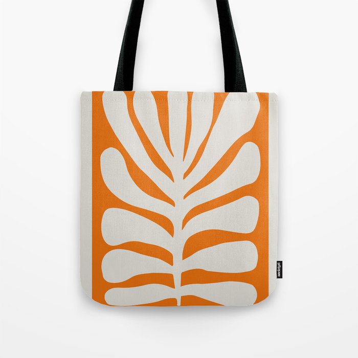 Abstract plant in vivid orange Tote Bag