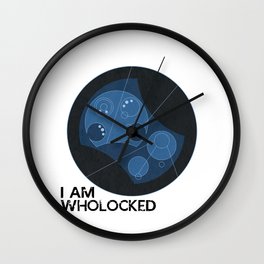 I AM WHOLOCKED (Text) - Doctor Who / Sherlock Wall Clock