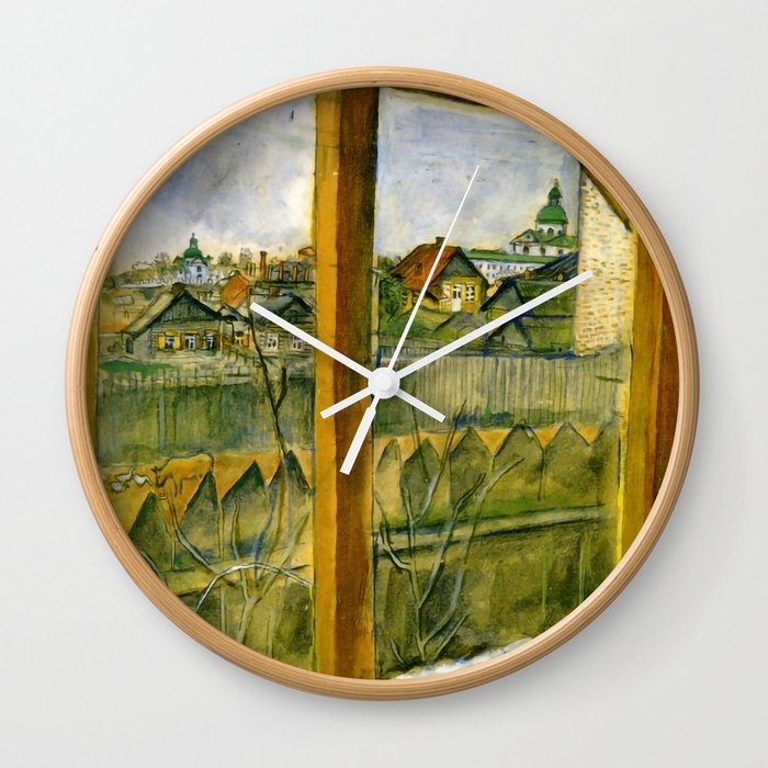 Marc Chagall - View from a Window (Vitebsk) Wall Clock