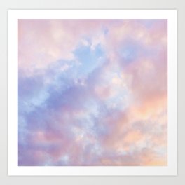 cotton candy clouds Art Print