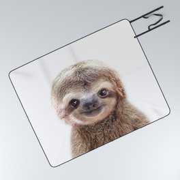 Baby Sloth, Baby Animals Art Print By Synplus Picnic Blanket
