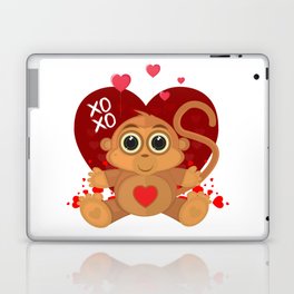 Valentine's Day Monkey Laptop Skin
