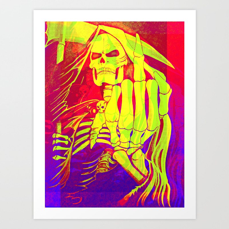 Digitally Edited Painting Grim Reaper Art Print By Crigby Society6