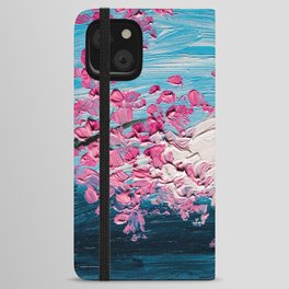 Sakura trees blossom and Fuji iPhone Wallet Case