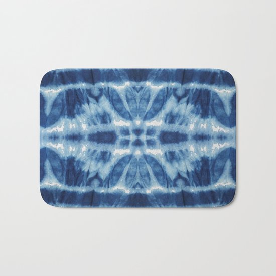 Tie Dye Blues Twos Bath Mat