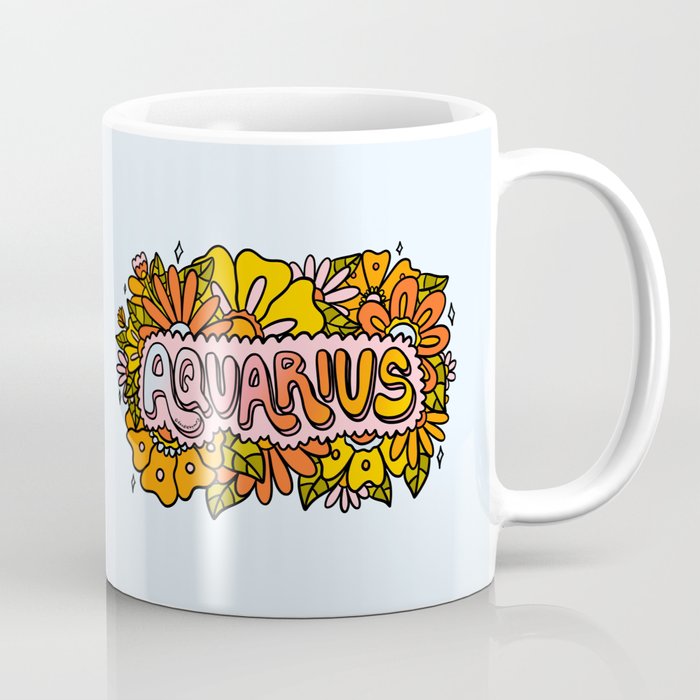 Aquarius Flowers Coffee Mug