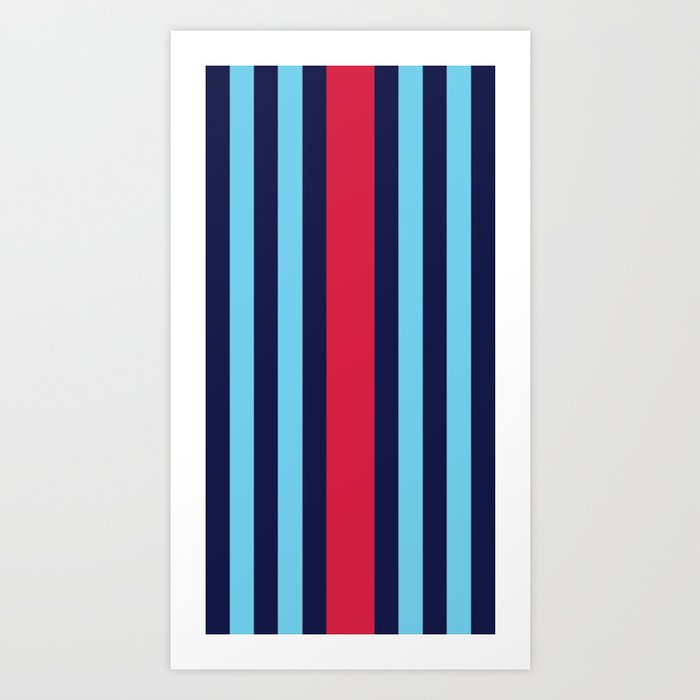 Martini Racing Stripes Art Print