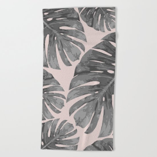 Tropical palm veil Beach Towel
