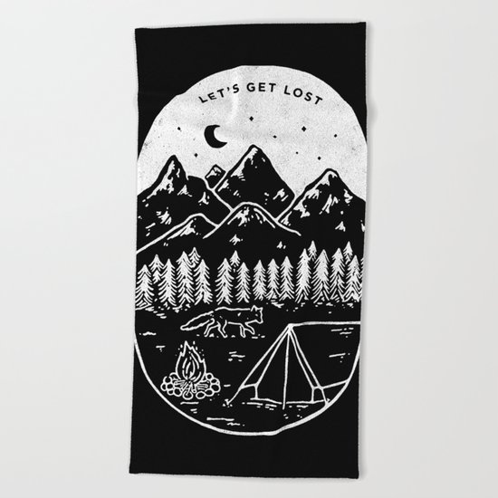 Let's Get Lost III Beach Towel
