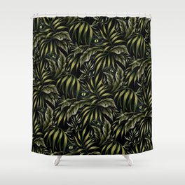 Jurassic Jungle - Camo Green Shower Curtain
