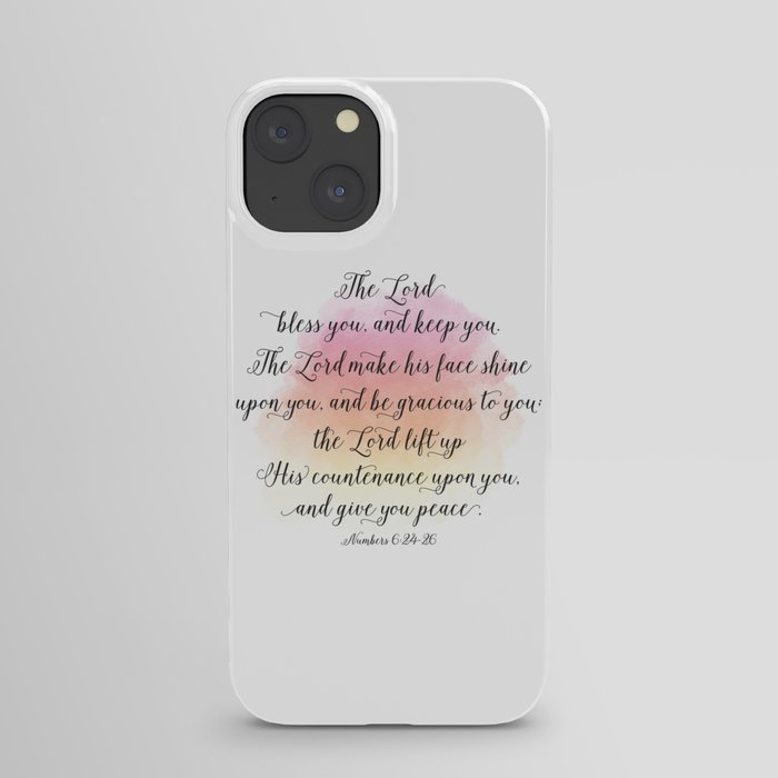 The Lord bless you, and keep you. The Lord make his face shine upon you, and be gracious to you iPhone Case