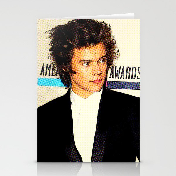 Harry Styles With Color Halftone Stationery Cards