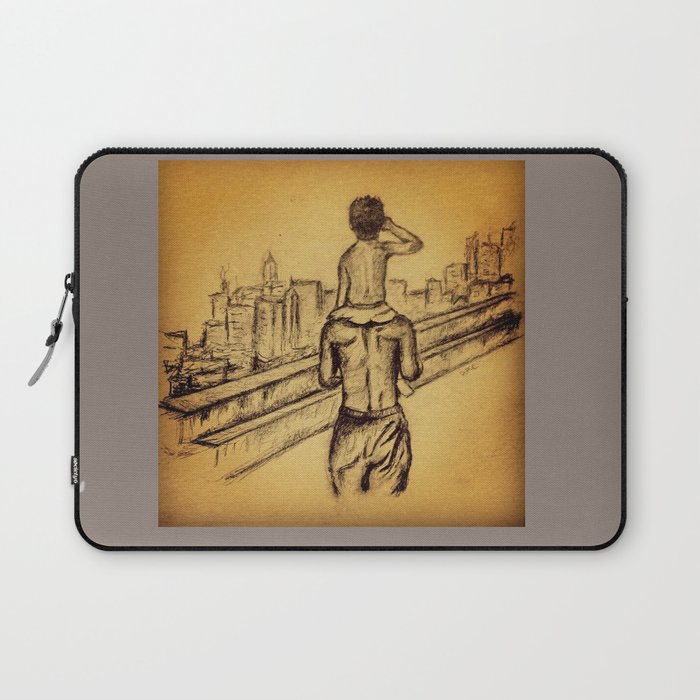 Father, Son & the City Laptop Sleeve