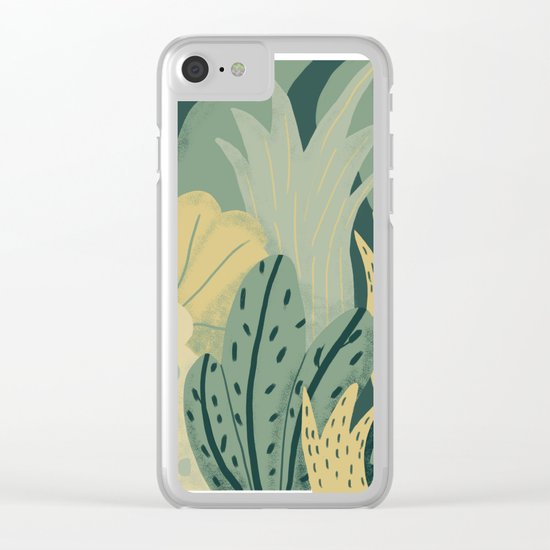 greenery Clear iPhone Case