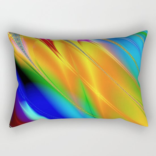 Digital art fractal colors Rectangular Pillow