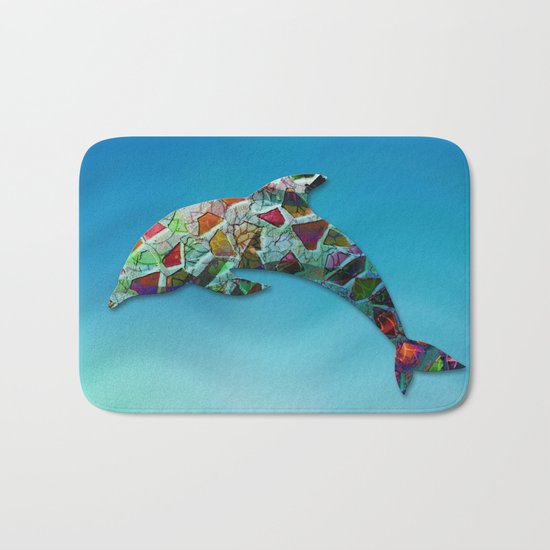 Animal Mosaic - The Dolphin Bath Mat