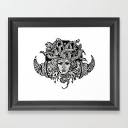 Medusa Mandala Framed Art Print