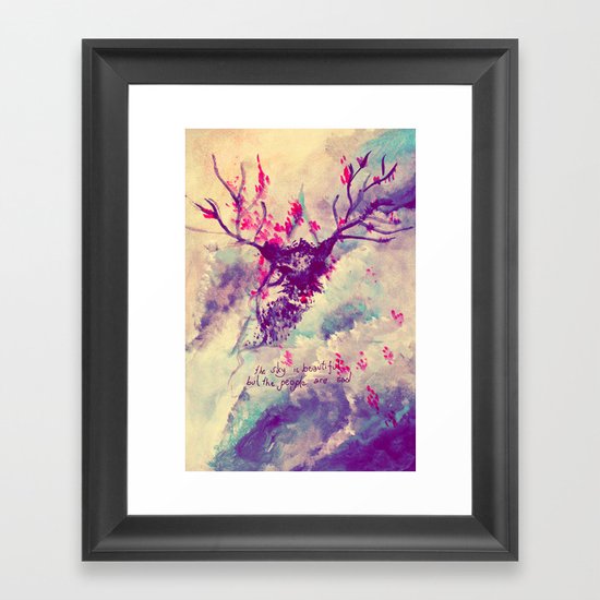 the sky is beautiful Framed Art Print