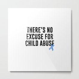 Child Abuse Prevention Support Metal Print | Stopchildabuse, Prevention, Adoption, Abuseprevention, Childabuse, Childabuseribon, Support, Graphicdesign, Endchildabuse, Blue 