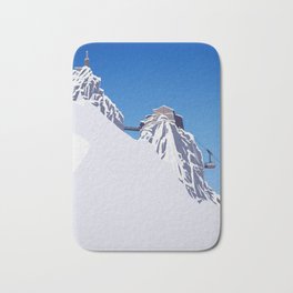 Chamonix ski Bath Mat | Illustration, Digital, Skiing, Chamonix, France, Vintageskiposter, Ski, Retroskiposter, Painting, Minimalism 