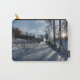 Sun beams in winter landscape Carry-All Pouch