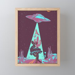 DESERT UFO Framed Mini Art Print