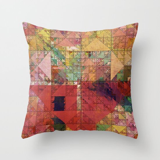 Aztec Vintage Pattern 09 Throw Pillow