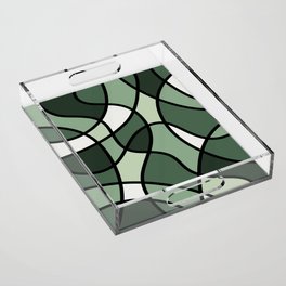 Green Abstract Acrylic Tray