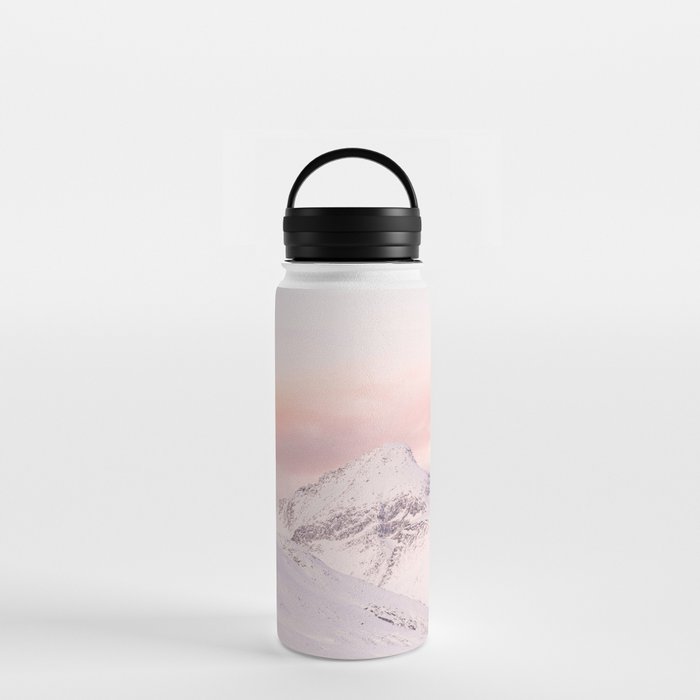 Sunset in the Mountains Photo | Pastel Color Clouds in Norway Art Print | Scandinavia Outdoors Travel Photography Water Bottle