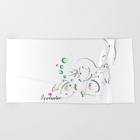 kiss Beach Towel
