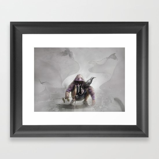 The Crow of Zagreb Framed Art Print