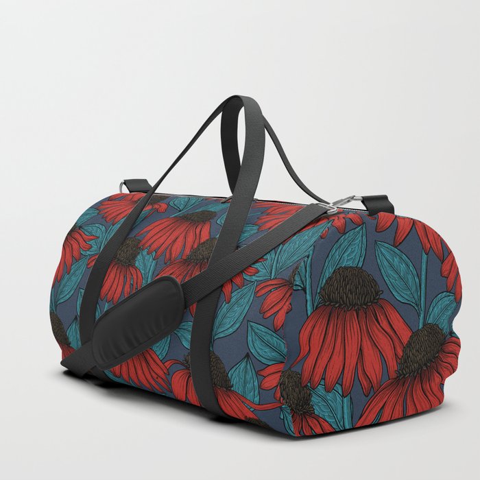 Red coneflowers Duffle Bag