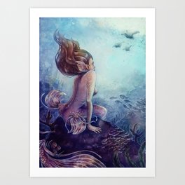Siren of the reef Art Print