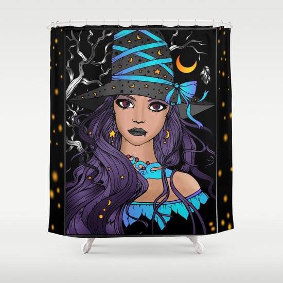 Gothic Witch Girl Shower Curtain By Expressionart Society6,Cute Clothes For Kids