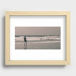 Walk on the Beach! Recessed Framed Print