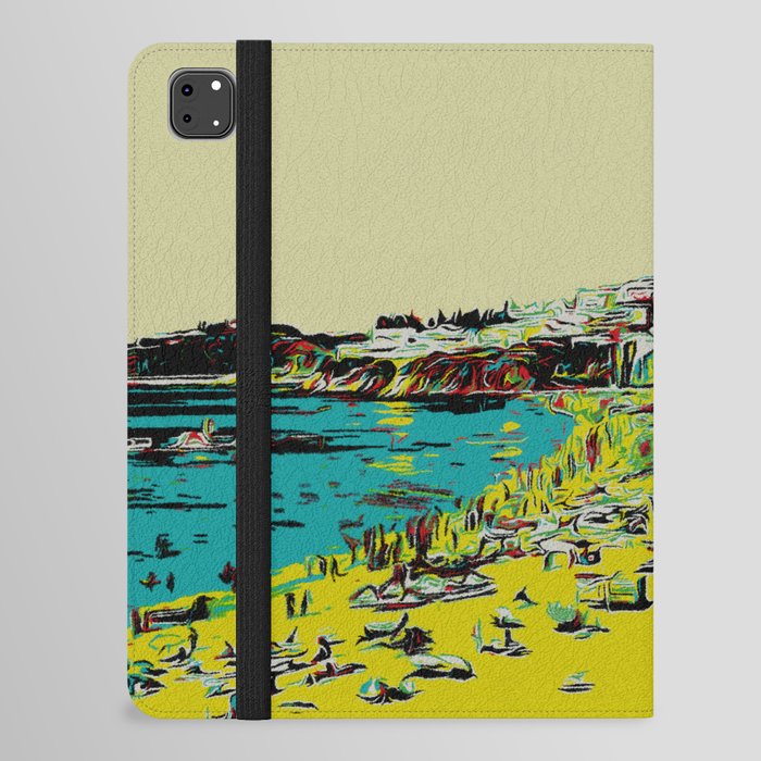 Travel poster - Albufeira beach, Algarve Portugal vintage travel iPad Folio Case
