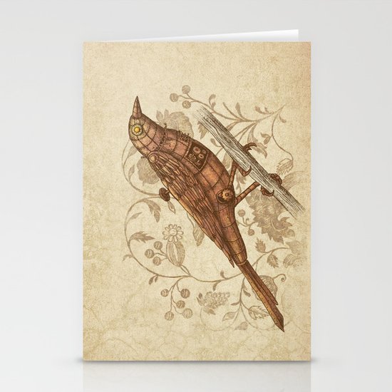 Steampunk Songbird Stationery Cards
