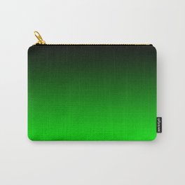 Black Lime Green Neon Nights Ombre Carry-All Pouch | Gradient, Grayish, Trend, Greenish, Neon, Bright, Plain, Ombre, Alien, Graphicdesign 