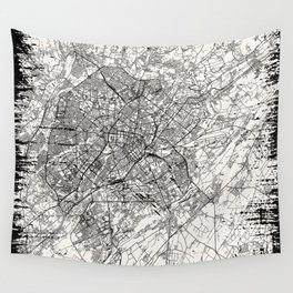 Tashkent Uzbekistan Map Drawing Wall Tapestry