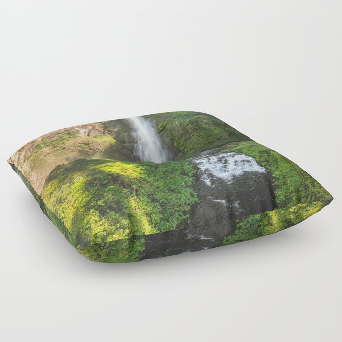 Multnomah Falls Oregon Floor Pillow