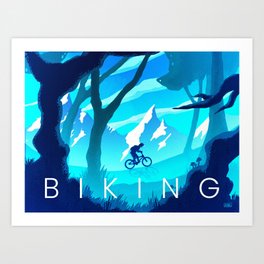 Biking Art Print