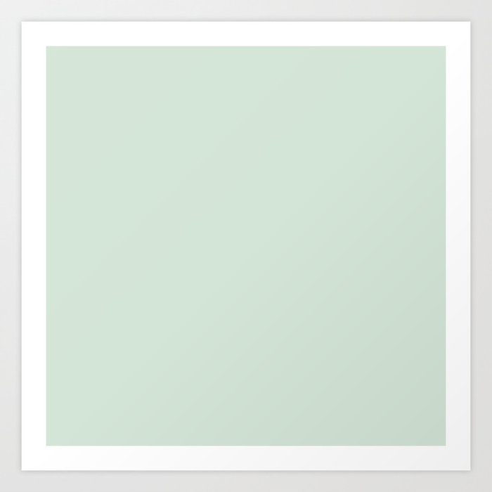 Mint green greenery texture - simply a color Art Print
