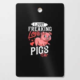 Mini Piggy Pig Farmer Funny Cutting Board