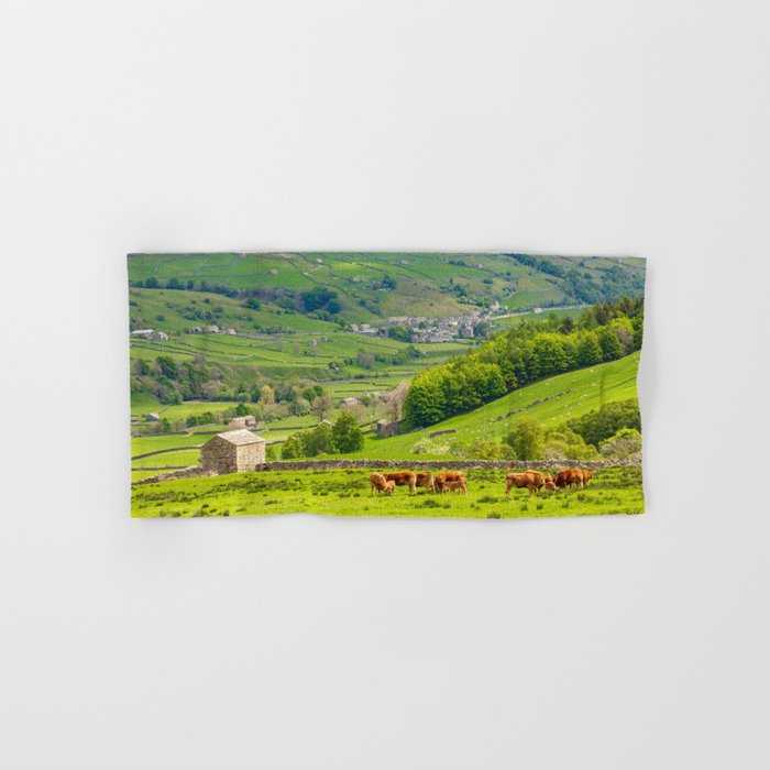 Yorkshire Dales Summer Stone Barns Drystone Hand & Bath Towel